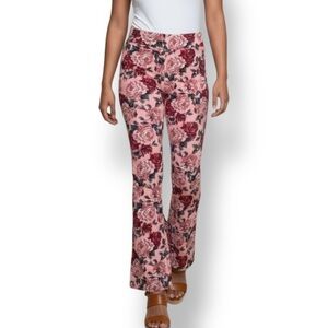 4/$20 Pink Floral High Rise Flare Pants